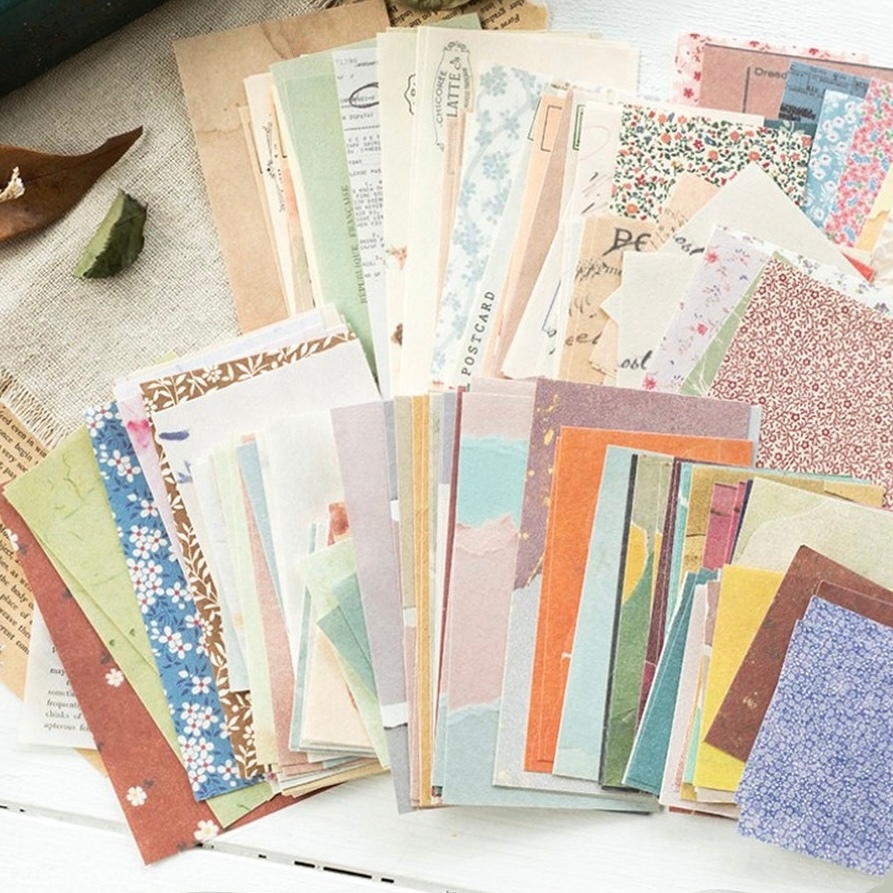 

(1011) 60pcs Kertas Motif DIY Scrapbook / Deco Paper Cottage Garden Kertas Scrapbook