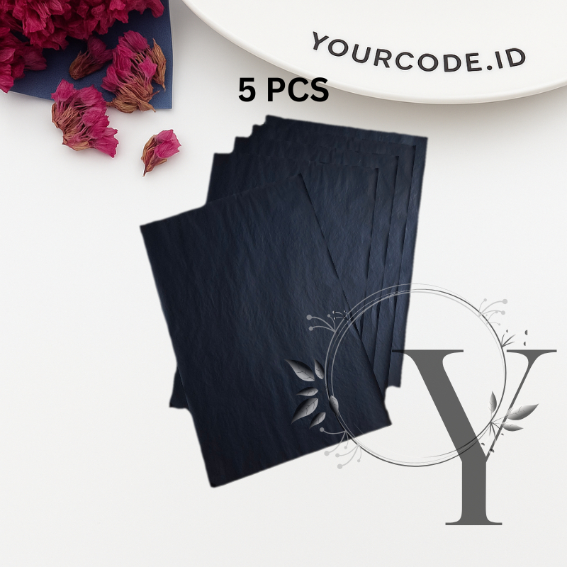 

KERTAS HITAM ISI 5 PCS CARBON PAPER KERTAS JIPLAK KERTAS CETAK GAMBAR