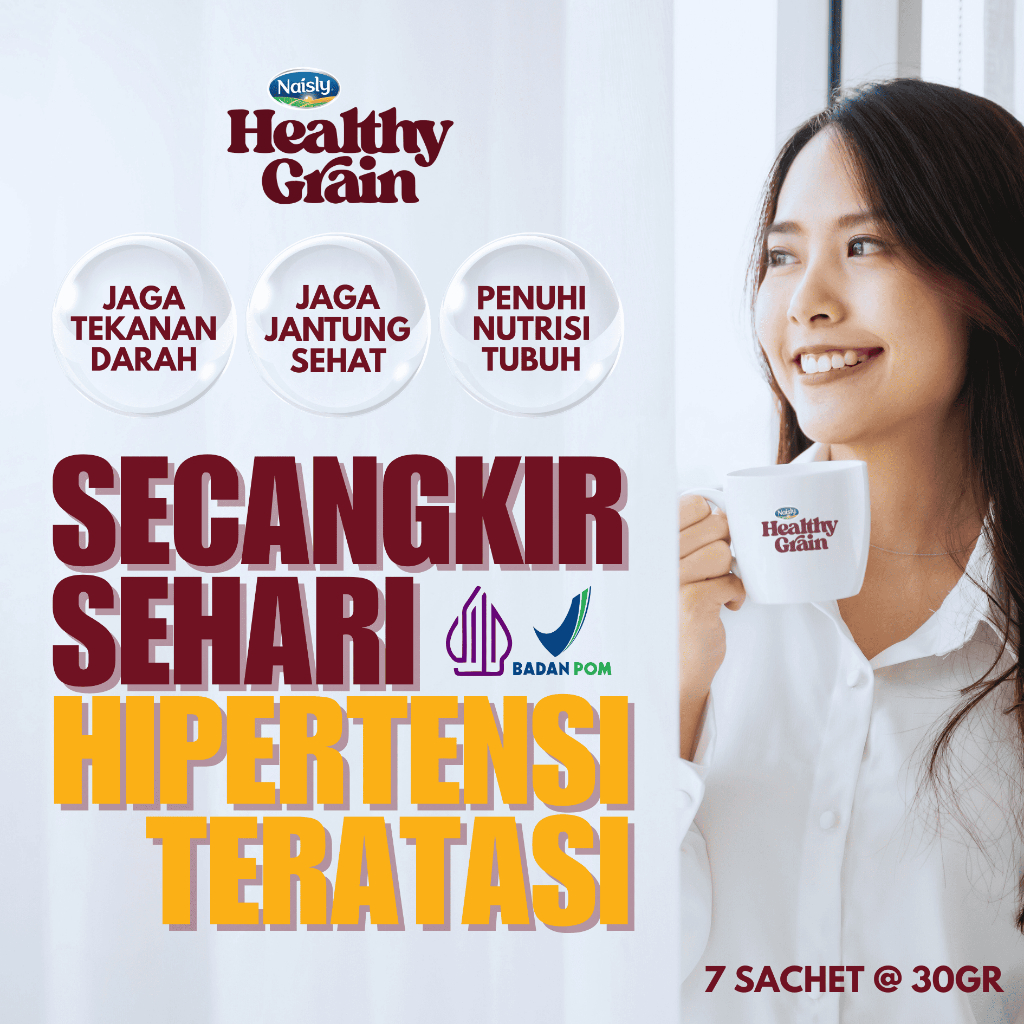 

HealthyGrain Makanan Minuman Oat Multigrain 100% Original Ampuh Atasi Masalah Hipertensi - 1 Pouch
