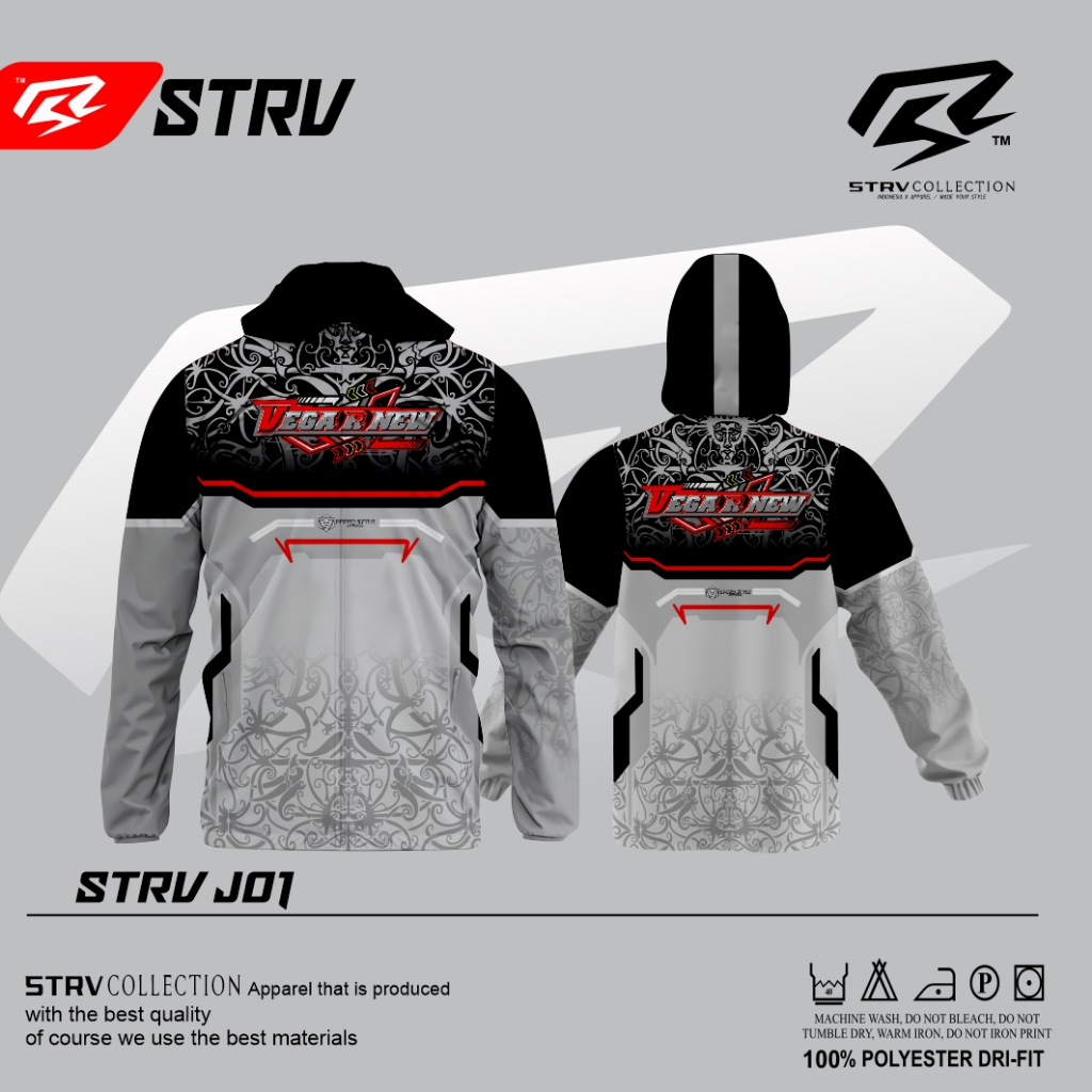 Jaket Custom Racing Jaket Parasut Windbreaker Waterproof