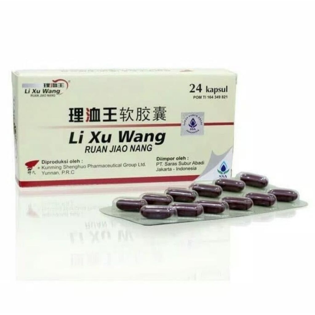 li xu wang  ruan jiao nang , obat jantung ,melancarkan darah,kolestrol