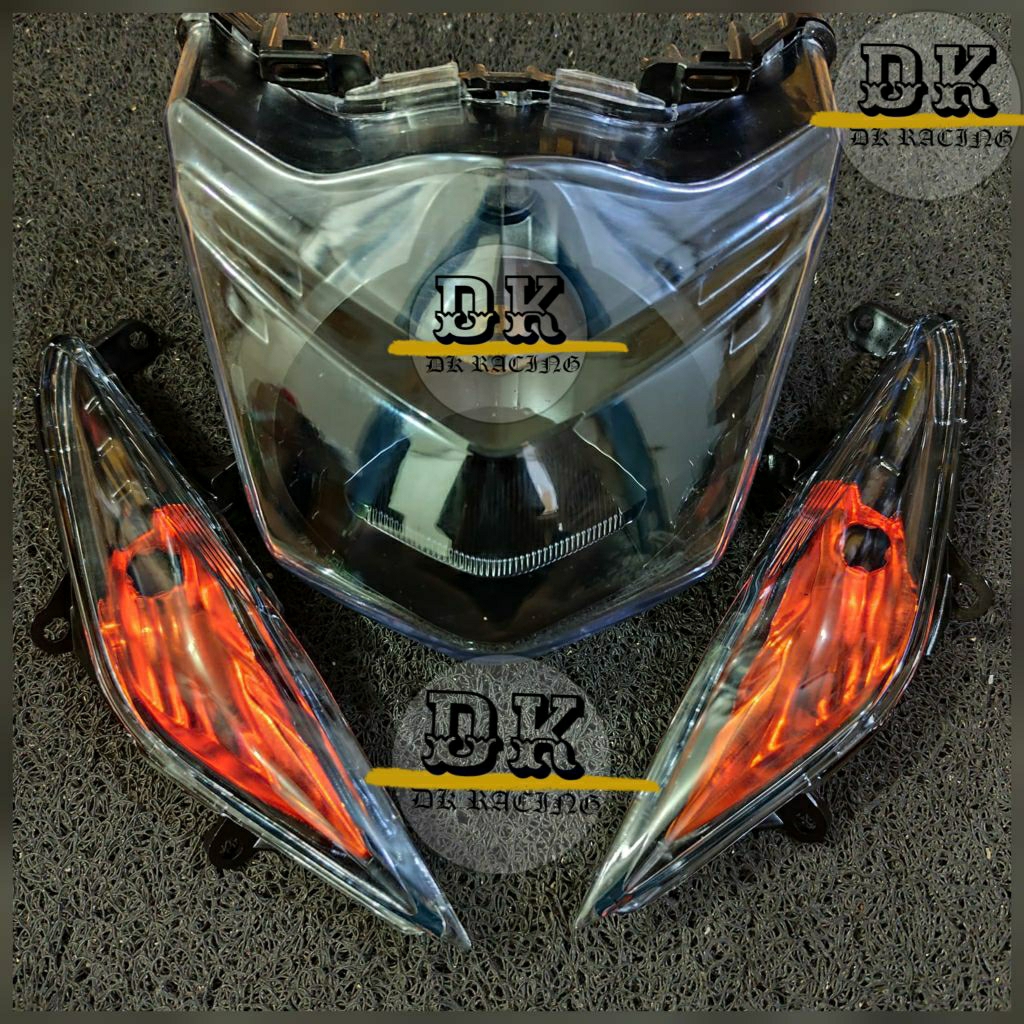 TERLARIS REFLEKTOR LAMPU DEPAN BEAT KARBU HITAM SMOKE SET SEIN BEAT KARBU COSTUM BERKUALITAS