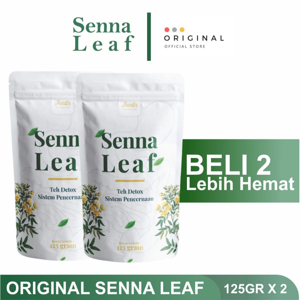 

(BEST SELLER) Paket 2 Pounch Original Senna Leaf Annafis Superfood Daun senna