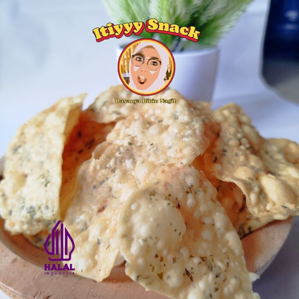 

keripik Bawang Renyah 500g itiyyy snack/cemilan/homemade/snack medan