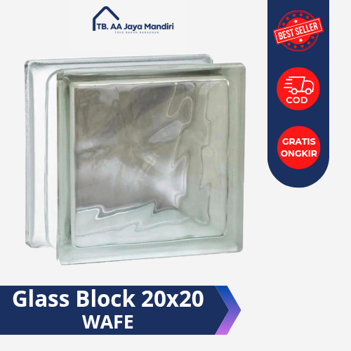 Mulia Glass Block wave 20x20