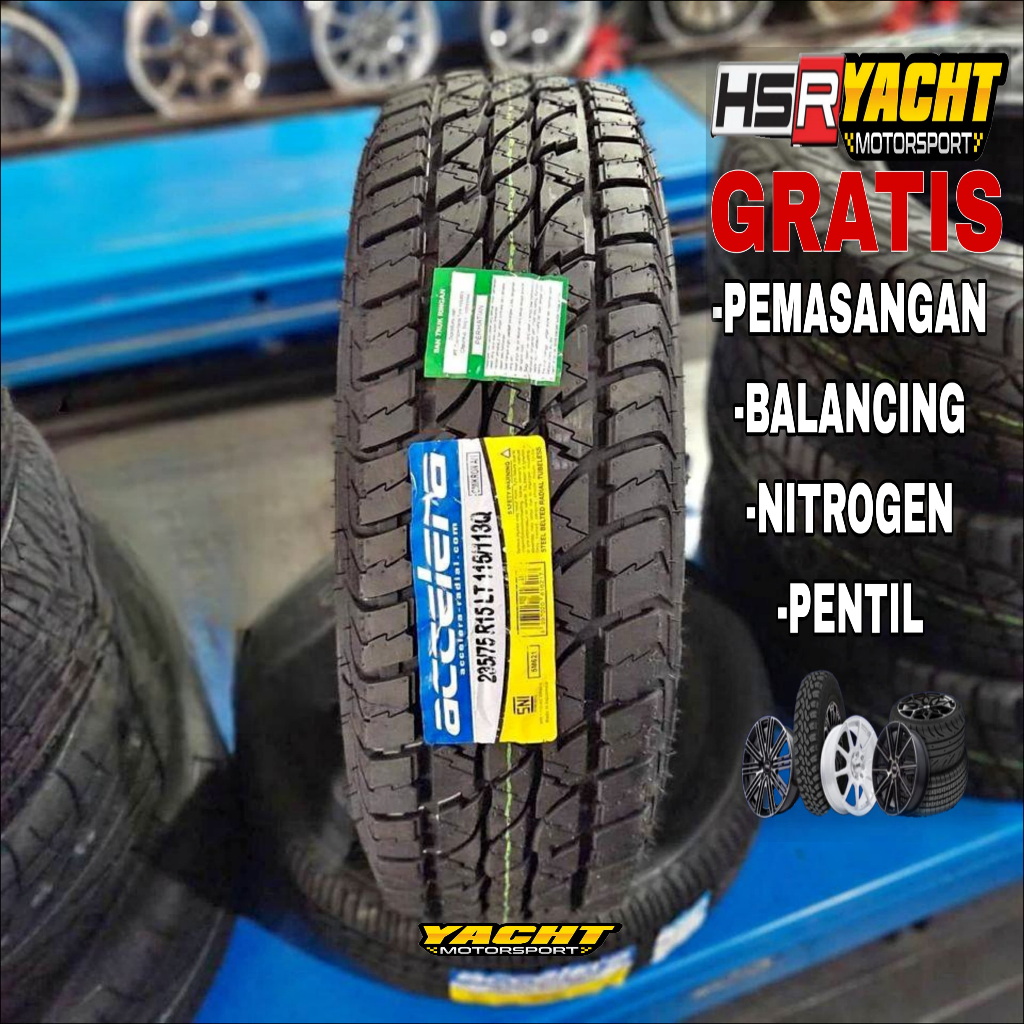Ban Accelera AT Ukuran 235 75 Ring 15 Ban Semi Offroad Tubeles Baru
