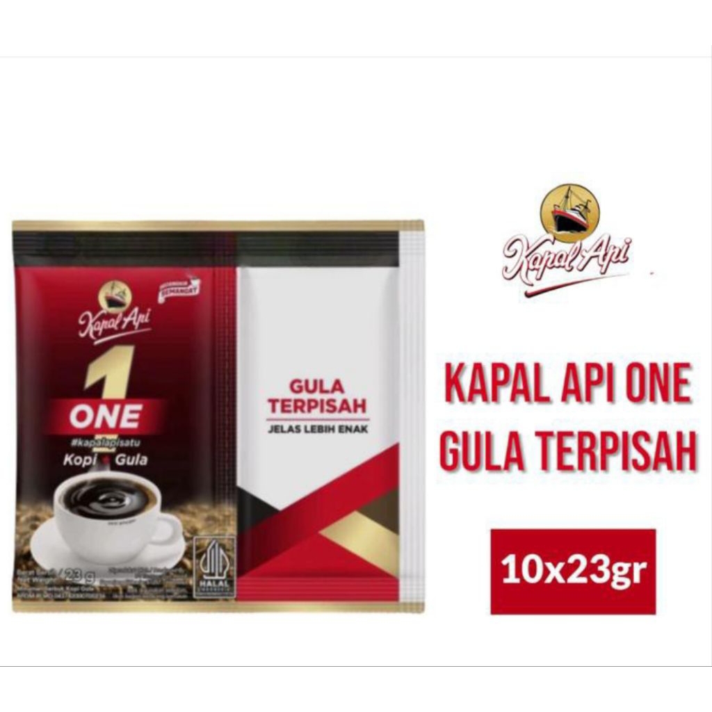 

Kopi Kapal Api One Kapal Api Gula Terpisah 1 Rtg 12 Sachet