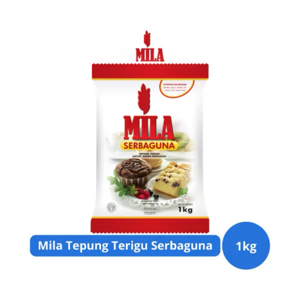 

Mila Tepung Terigu Serbaguna 1kg – Untuk Segala Jenis Masakan dan Kue