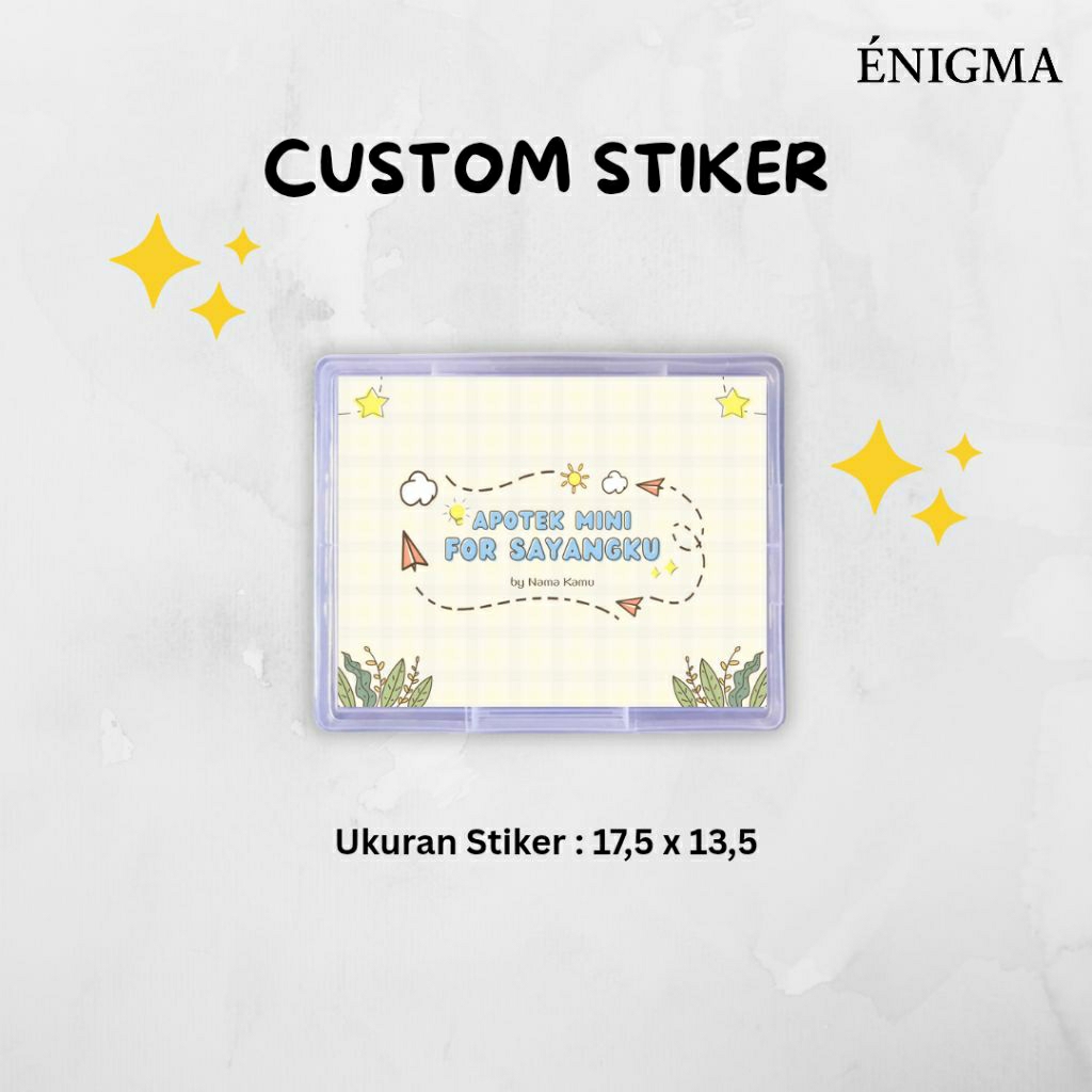 

Custom Stiker Apotek Mini | Bisa Tambah Nama & Foto | Kado Lucu Estetik