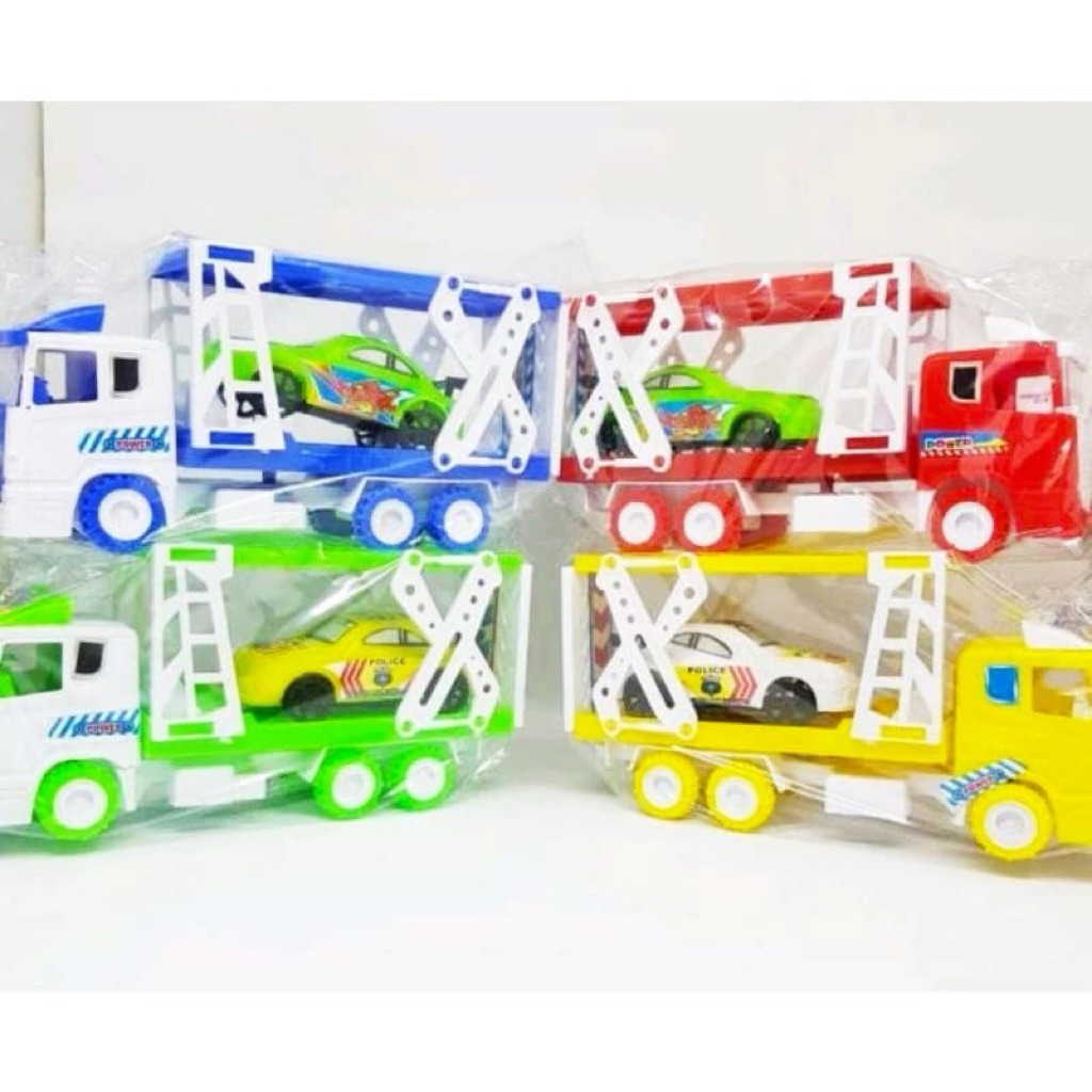 1097 mainan mobil truk pengangkut mobil / mobil mainan anak”/ mobil truk mainan anak”