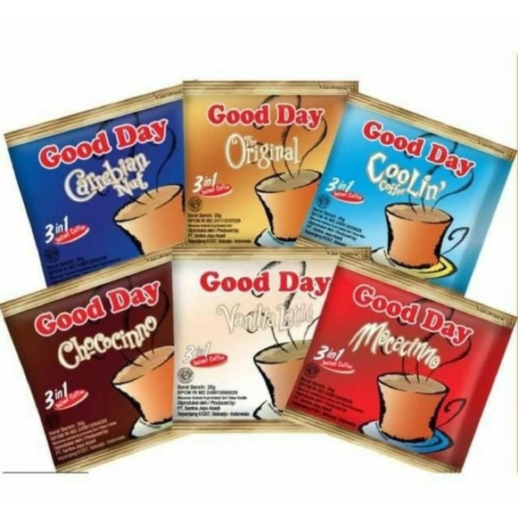 

Good Day Hot sachet All Varian kopi 3 in 1