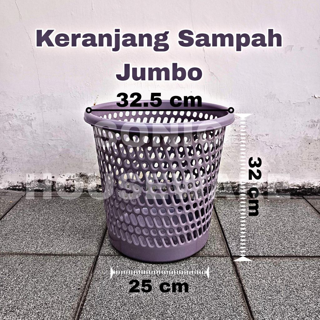 Keranjang Sampah Besar Jumbo Wadah Tempat Sampah Plastik Jaring jaring Honey Comb Sarang Lebah Warna