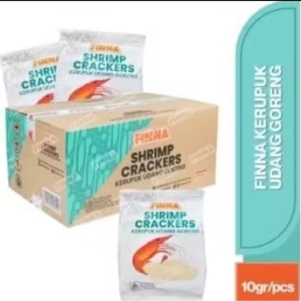 

Finna Shrimp Crackers/Krupuk Udang Finna/Krupuk Goreng Siap Saji 1Dus (Isi 12p pcs)