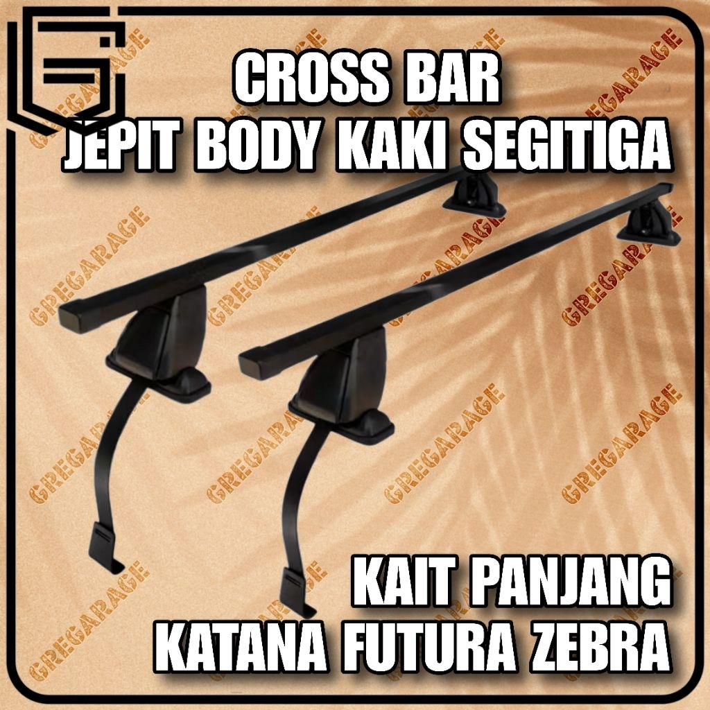 Sunrise Crossbar Jepit Body Kaki Segitiga Katana Futura Carry Mobil Atap Jumbo Cross Bar
