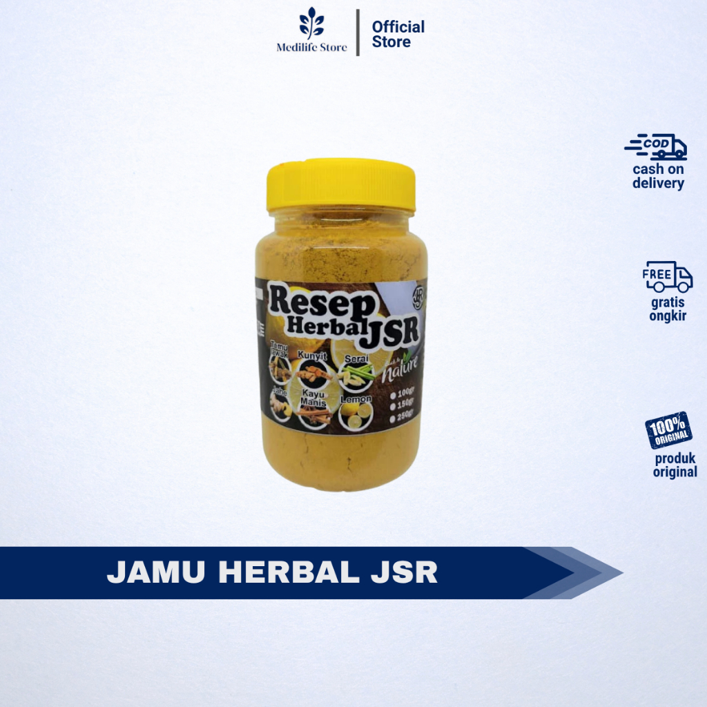 

BUBUK JAMU HERBAL JSR – 6 bahan rempah pilihan | 150gr tanpa gula | cocok untuk kesehatan harian