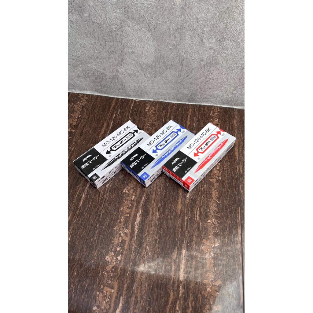 AOWA (MO-120) Spidol Double Marker Spidol dual 2 Sisi Spidol Marker Water Air Oil Marker Spidol Papa