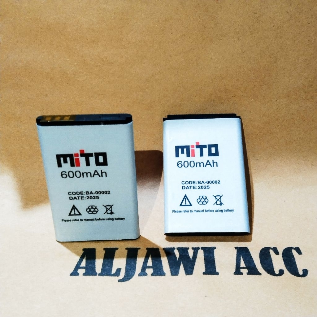 Baterai Batre Battery Mito 101 120 117 128 168 135 181 Mito 880 Flip BA-00002 600mAh Baterai Hp Mito