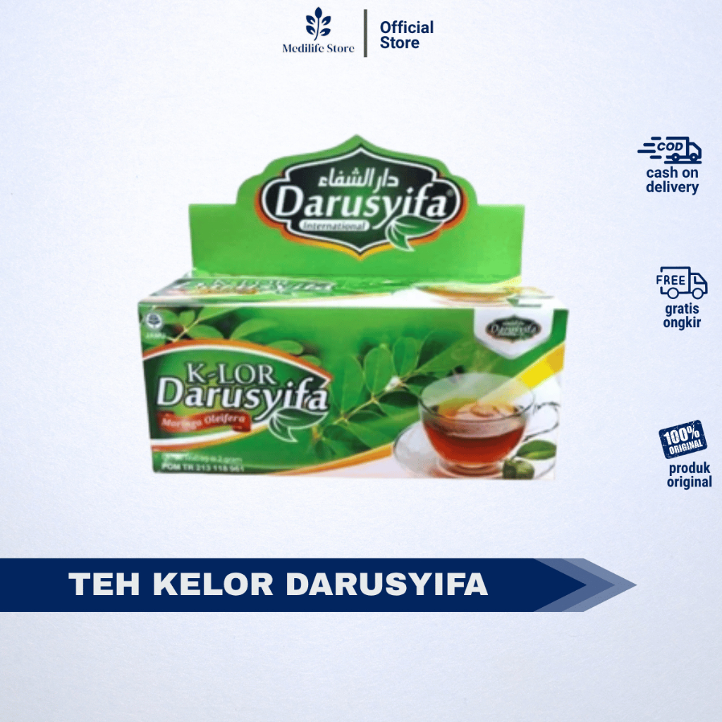 

TEH KELOR CELUP ISI 20 – teh herbal daun kelor dari Darusyifa | bantu detoks & jaga daya tahan tubuh | cocok untuk penderita diabetes & hipertensi | original