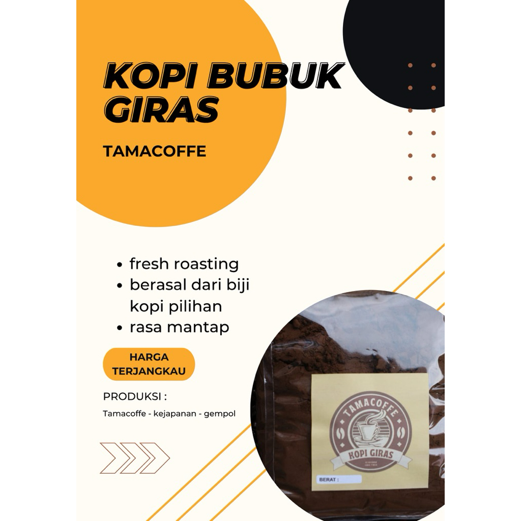 

KOPI BUBUK GIRAS 1KG || KOPI BUBUK WARKOP SPECIAL 1KG