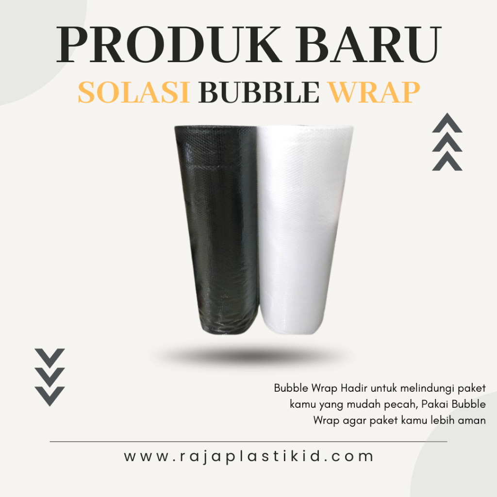 

Bubble Wrap Roll Hitam & Bening 125cm x 50m / Bubble Wrap Roll 125 X 50 Meter