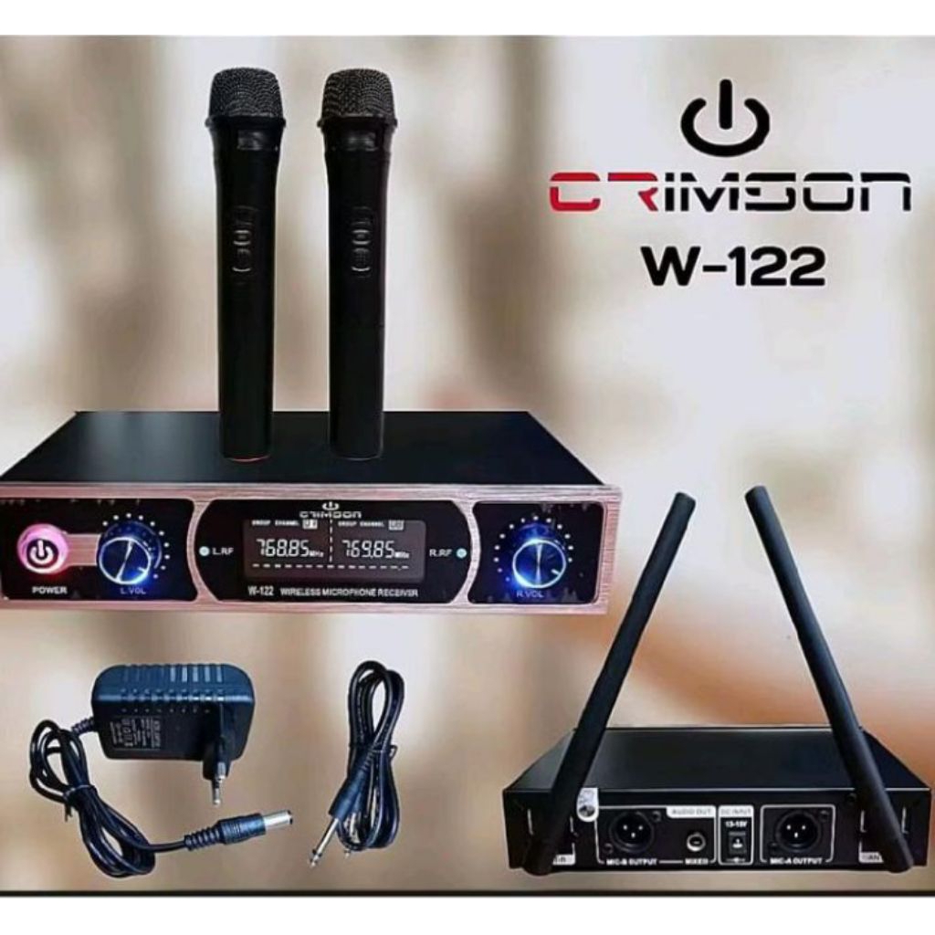 MIC MICROPHONE WIRELESS CRIMSON W-122 VHF MICROPHONE Original