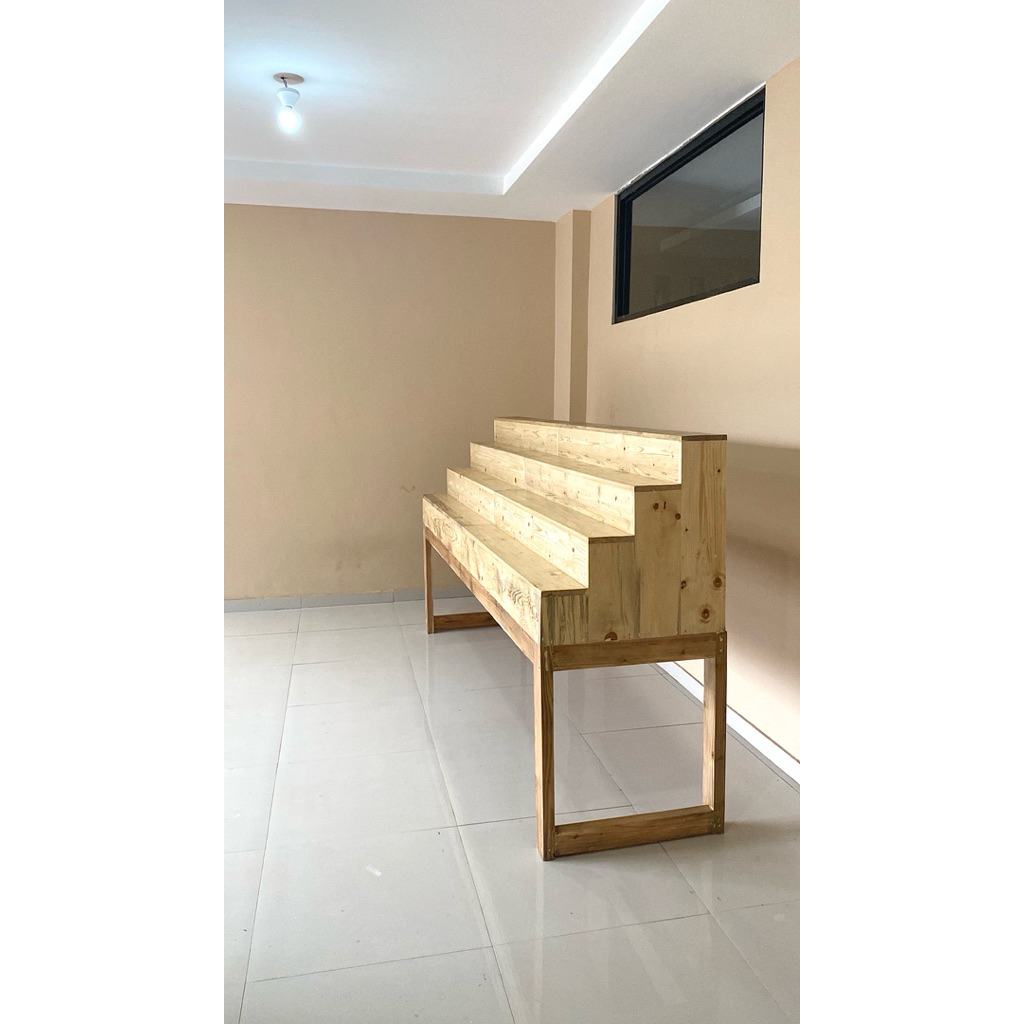 display / rak aksesoris / meja pajangan / rak kayu jati belanda / rak kaju jati putih
