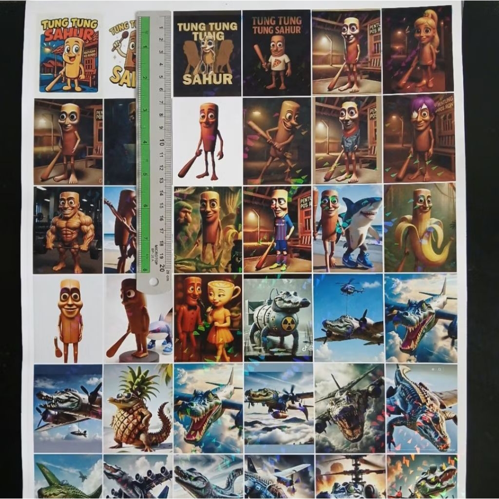 

anomaLi sahur stiker 1 lembar 45x30 cm (isi 42 pcs)