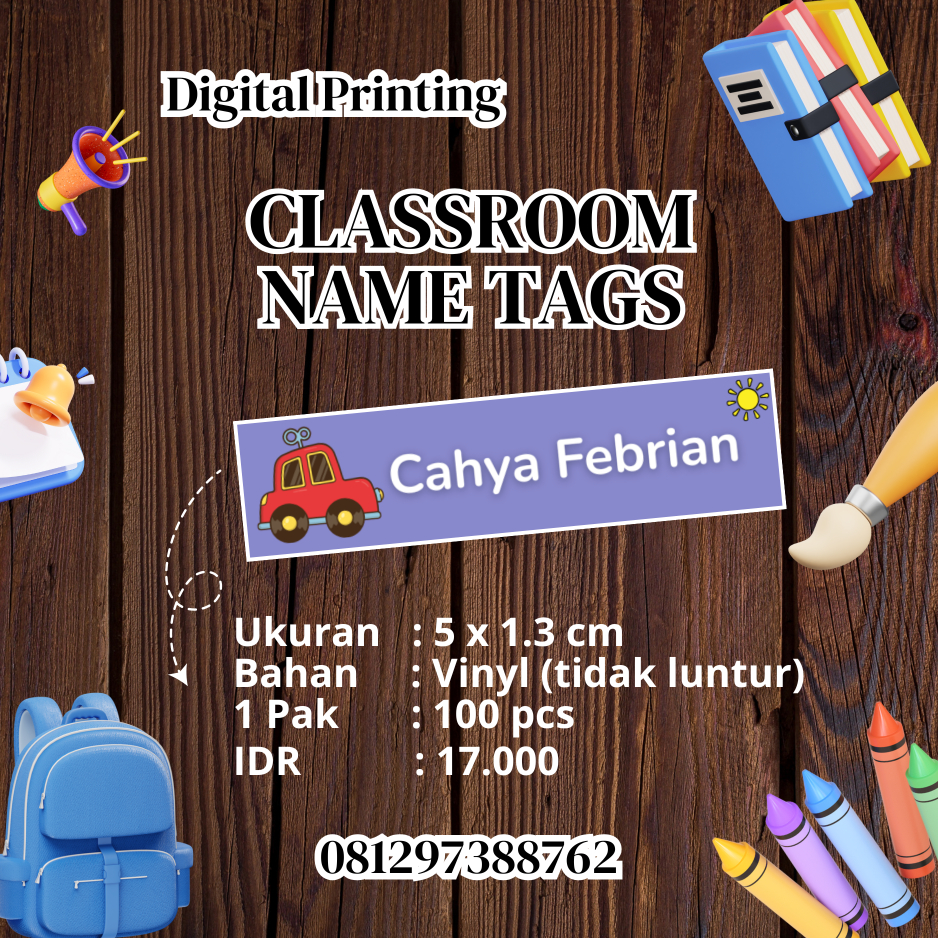 

Label Nama, Stiker Nama Anak Sekolah