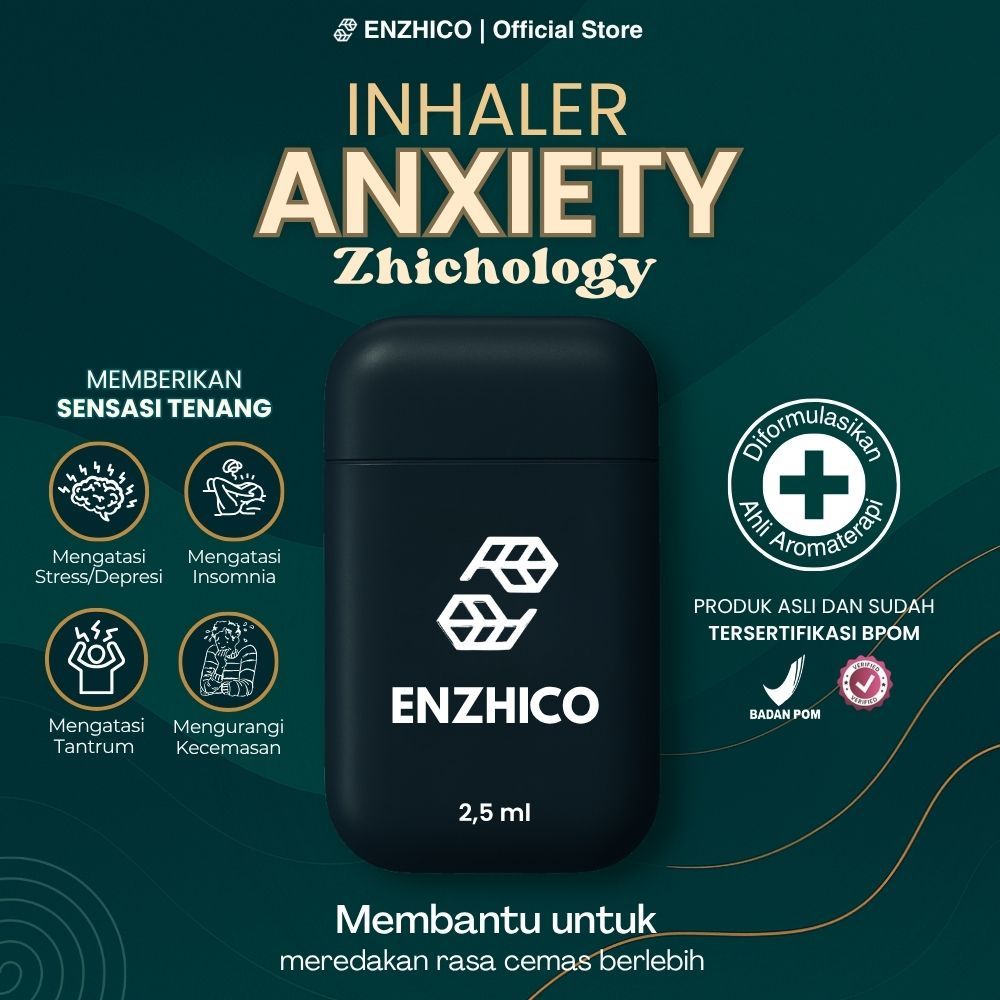 ENZHICO ZHICOLOGY Inhaler Anxiety Aromaterapi Atasi Antidepresan Anxiety Disorder Lelah Pikiran Pani