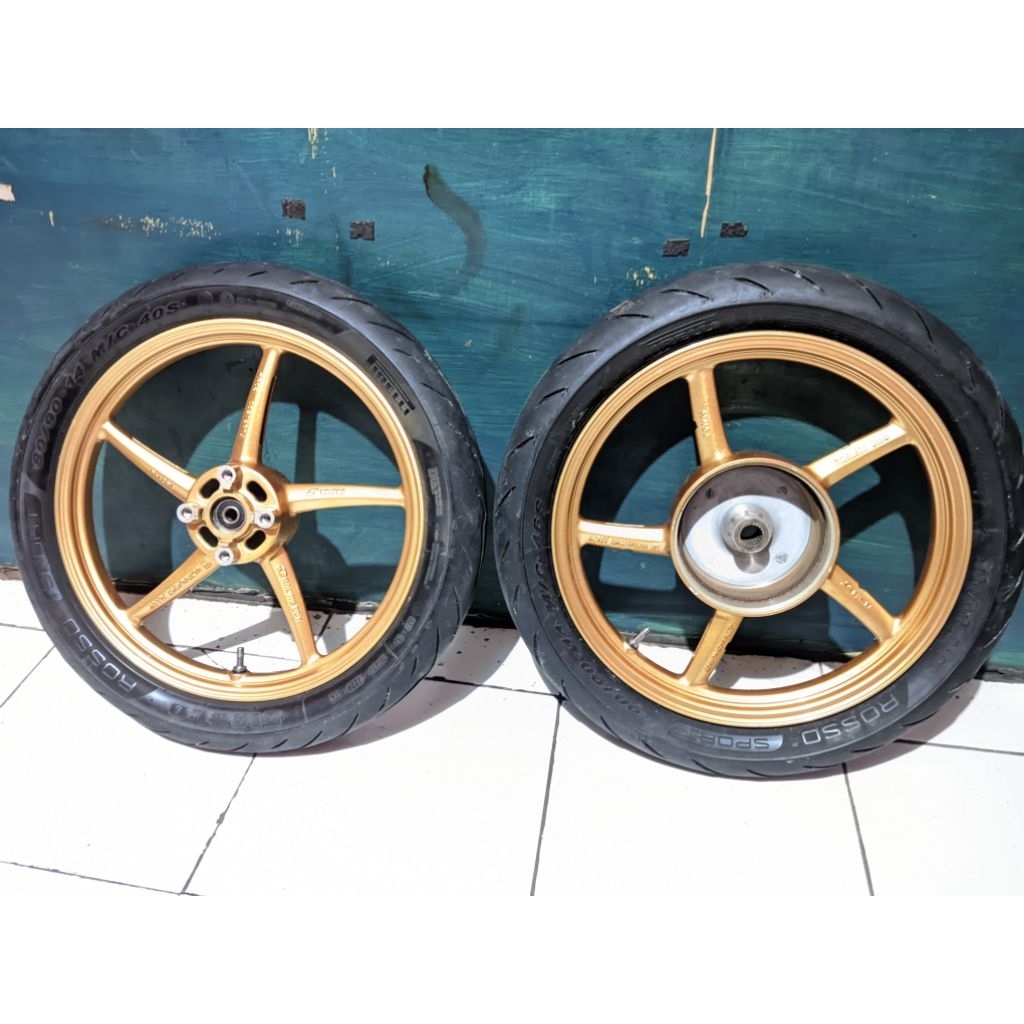 Velg RCB set Ban pirelli Diablo RS PNP Matic honda 110 all series