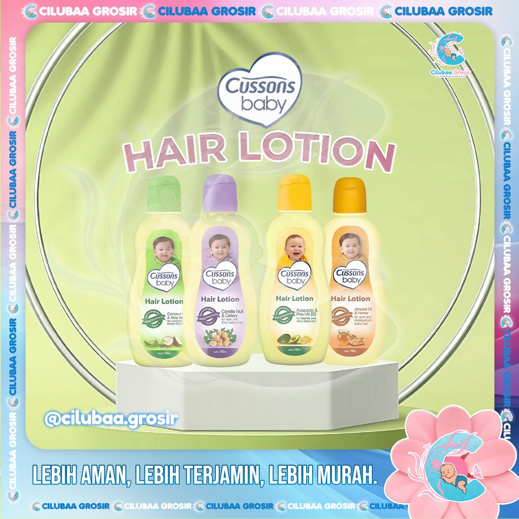 Cussons Baby Hair Lotion 50+50mL & 100+100mL || Cusson Lotion Rambut Bayi Minyak Rambut Bayi || Vita
