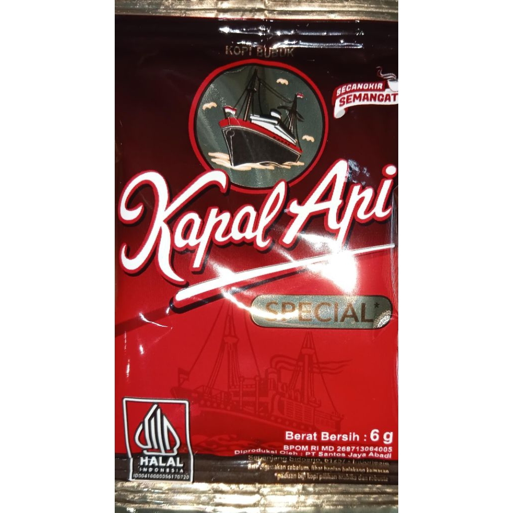 

Kopi Kapal Api Special Sachet Mini Tanpa Gula Pahit 6 gr Exp Nov25