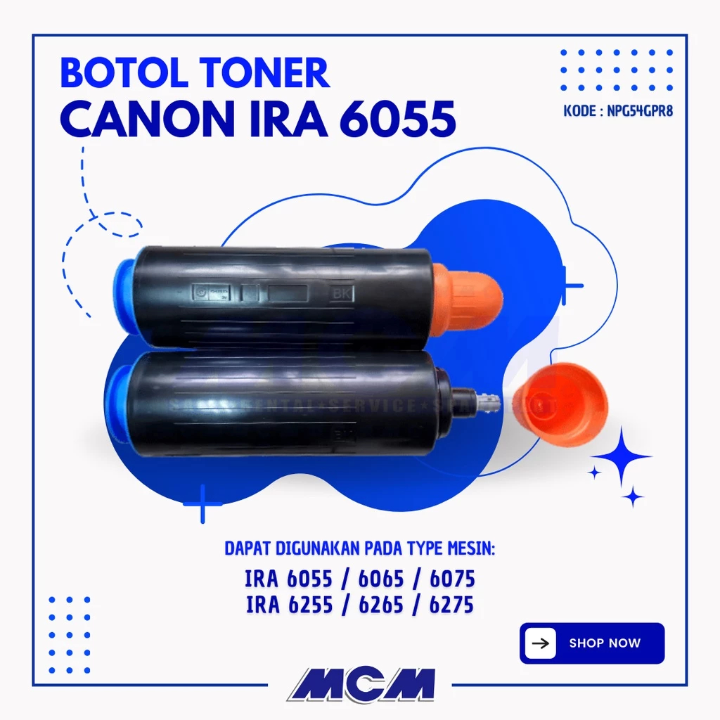 Empty Botol Toner Cartridge Canon IRA 6075 / 6275 IR 6570 WITH NOZZLE