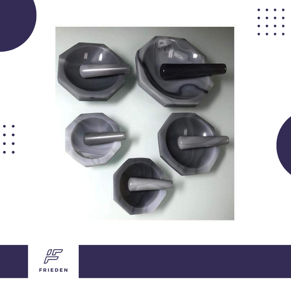 Natural Agate Mortar and Pestle for Laboratory Use Natural Stone Cutting Medical Agate Mortar and Pe