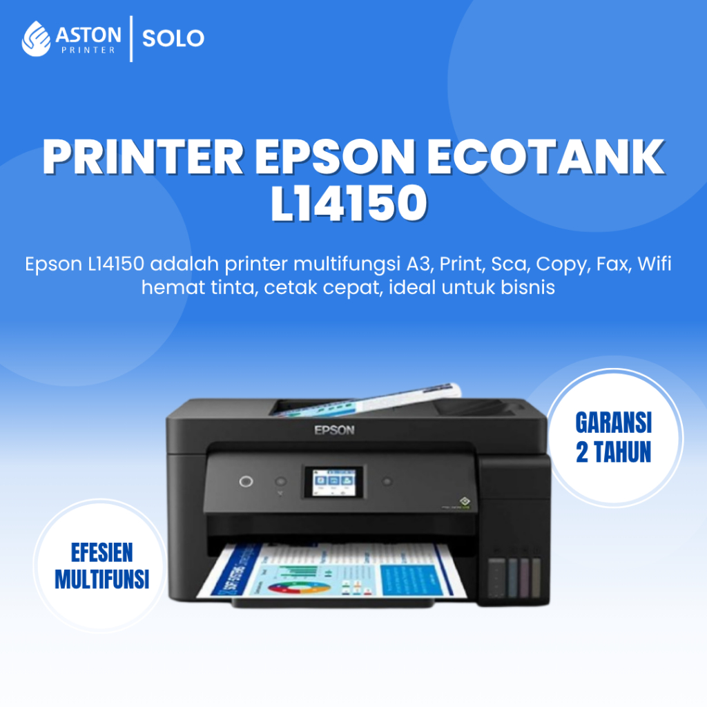 Printer Epson EcoTank L14150 -  Printer A3+ All-in-One Wireless Fax ADF Duplex