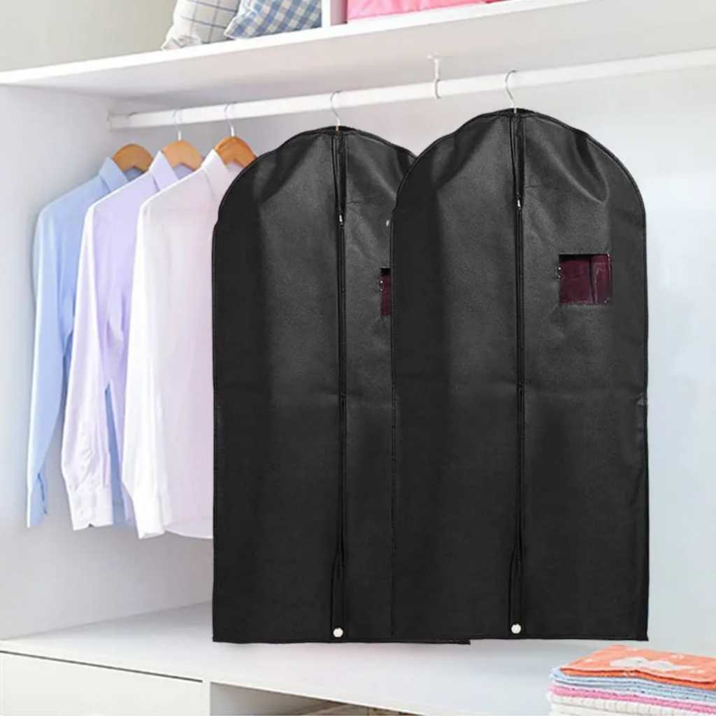 Cover Baju Gantung Anti Debu Cover Baju Gantung Cover Jas Hitam Pria Plastik Baju Gantung