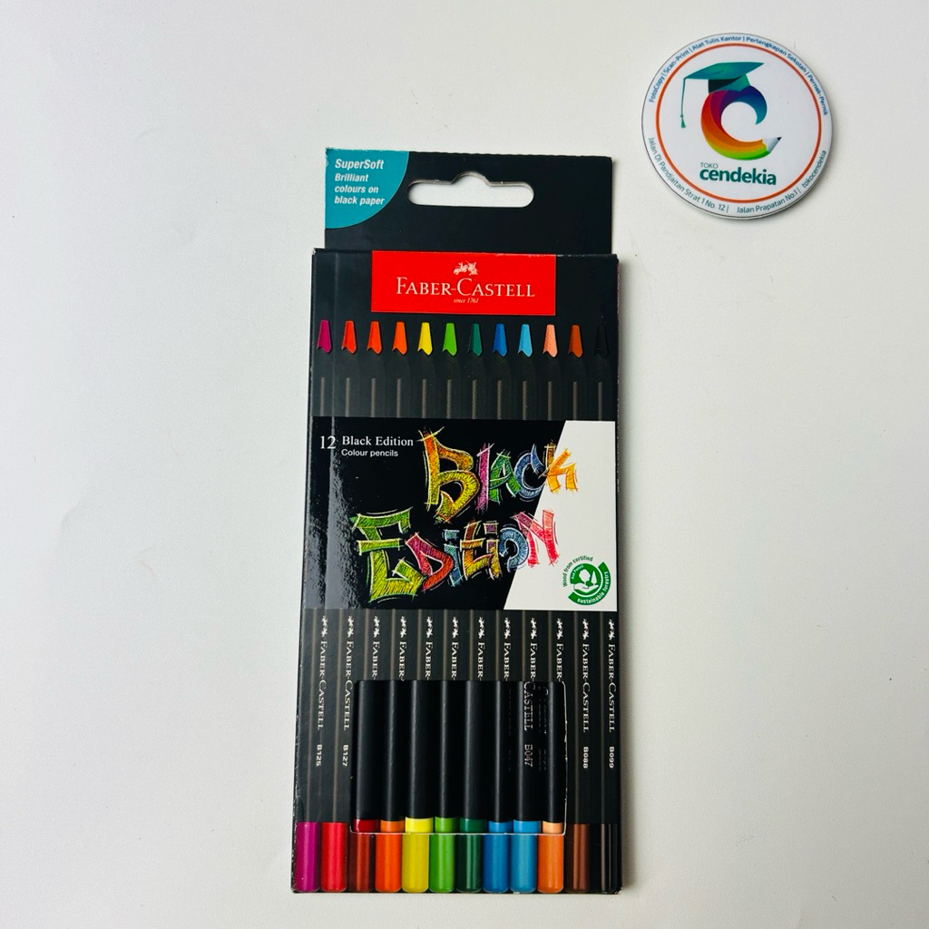 

Pensil Warna FABER CASTELL 12 Warna Black Edition Colored Pencils
