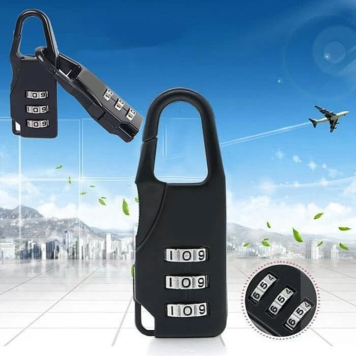 Gembok Kunci Koper padlock Travel Bag keychain Lock  3 angka kode rahasia lock kunci kombinasi koper tas