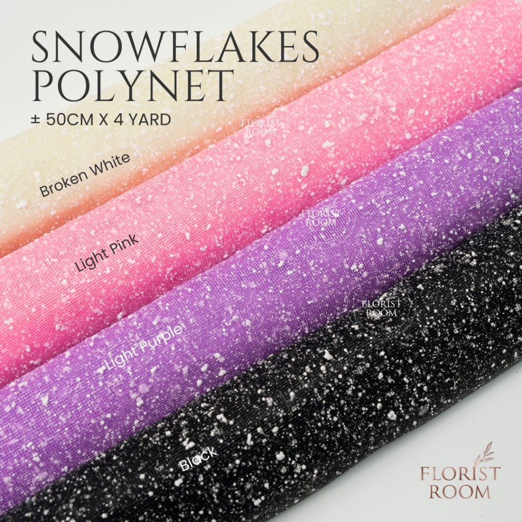 Snowflakes ±50cm x 4yard - Tile Salju - Buket - Flower - Florist