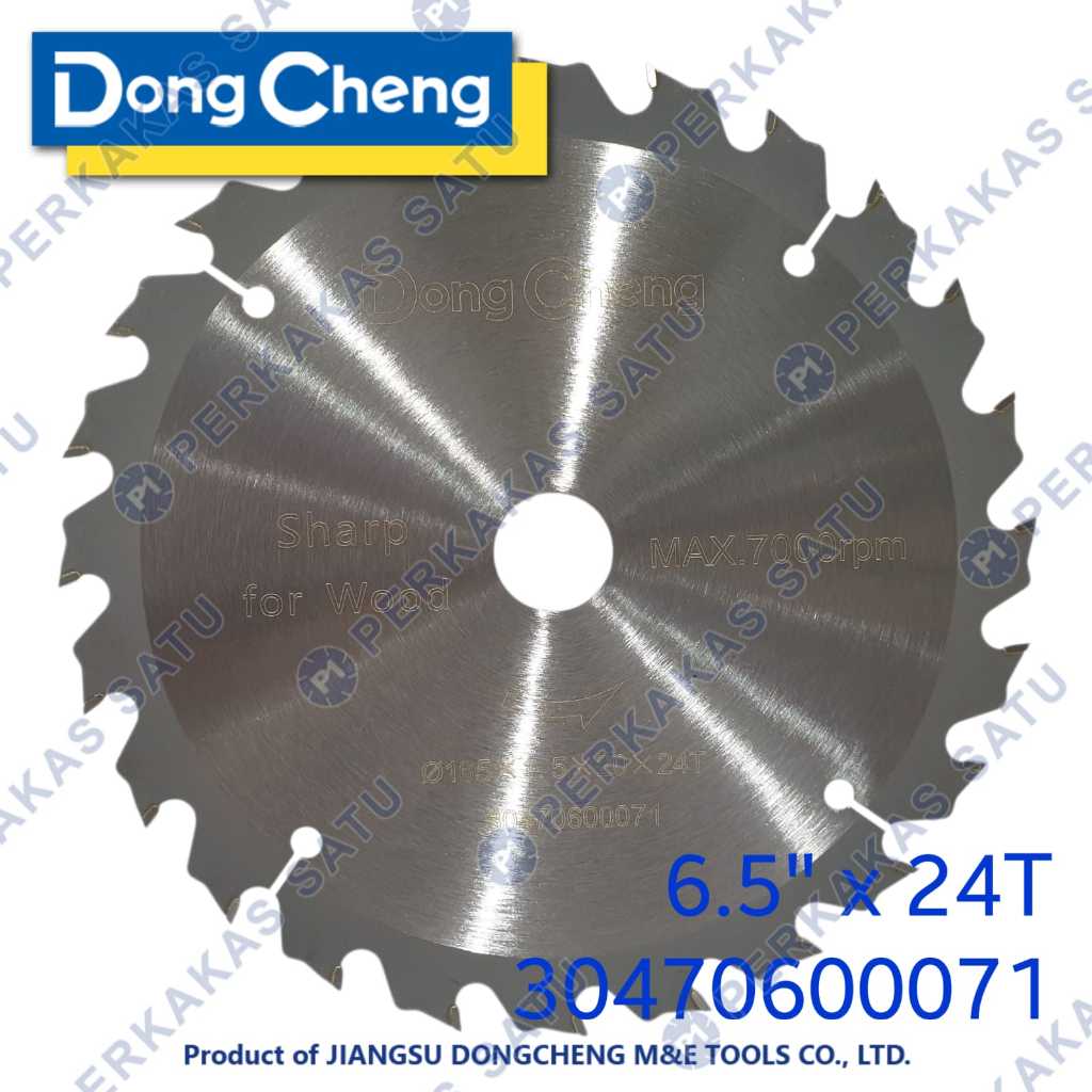 MATA CIRCULAR SAW BLADE 6.5" X 24T DONGCHENG TCT SAW BLADE WOOD ATB 6.5 INCH INCI POTONG KAYU
