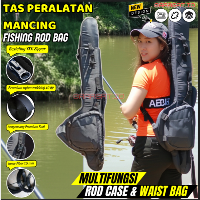 Tas Peralatan Mancing Rod Bag Pancing Kuat Bahan Tebal Premium aksesoris keren Ransel Terbaik Jumbo 