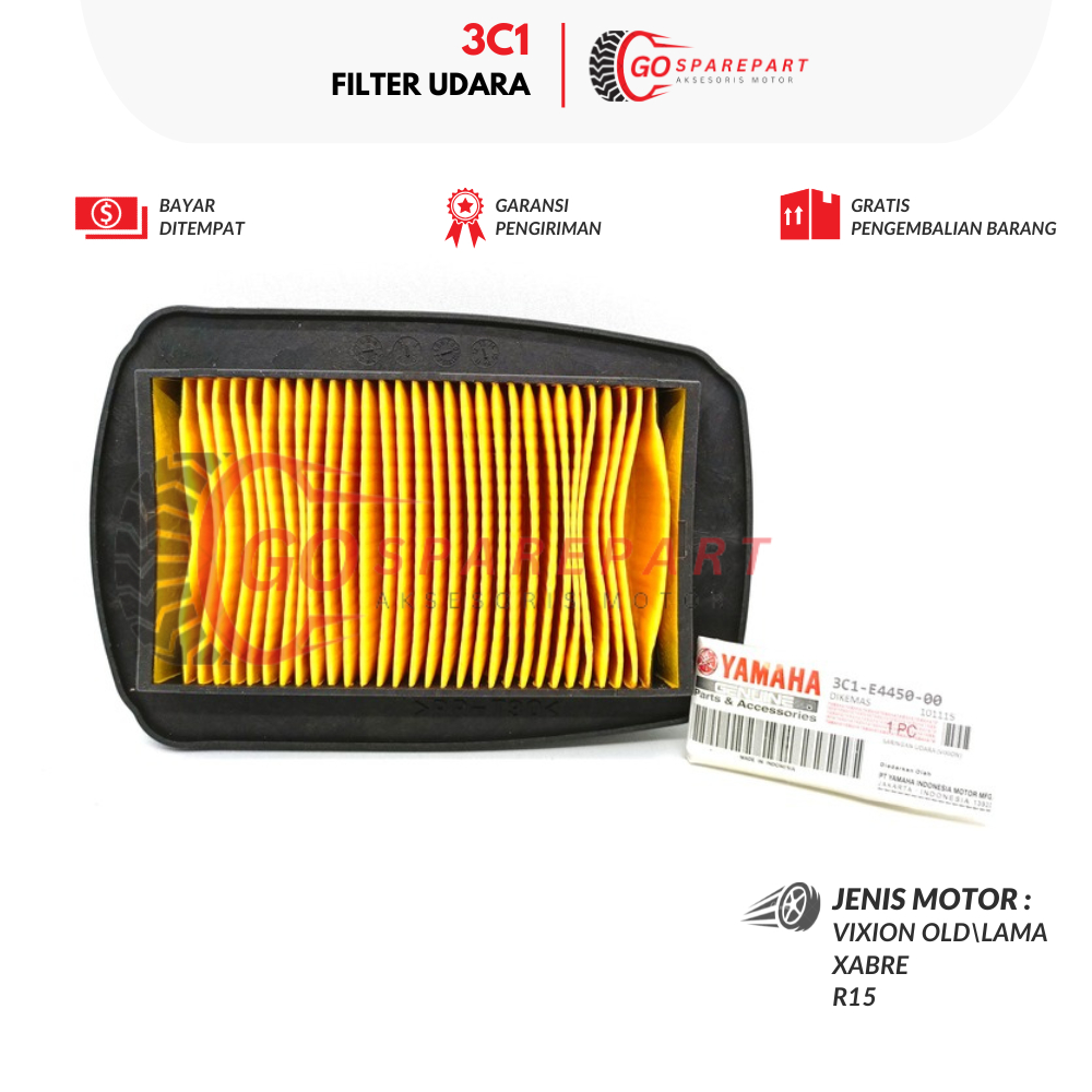 3C1 FILTER UDARA MOTOR YAMAHA VIXION / SARINGAN UDARA MOTOR VIXION / AIR FILTER / FILTER SARINGAN UD