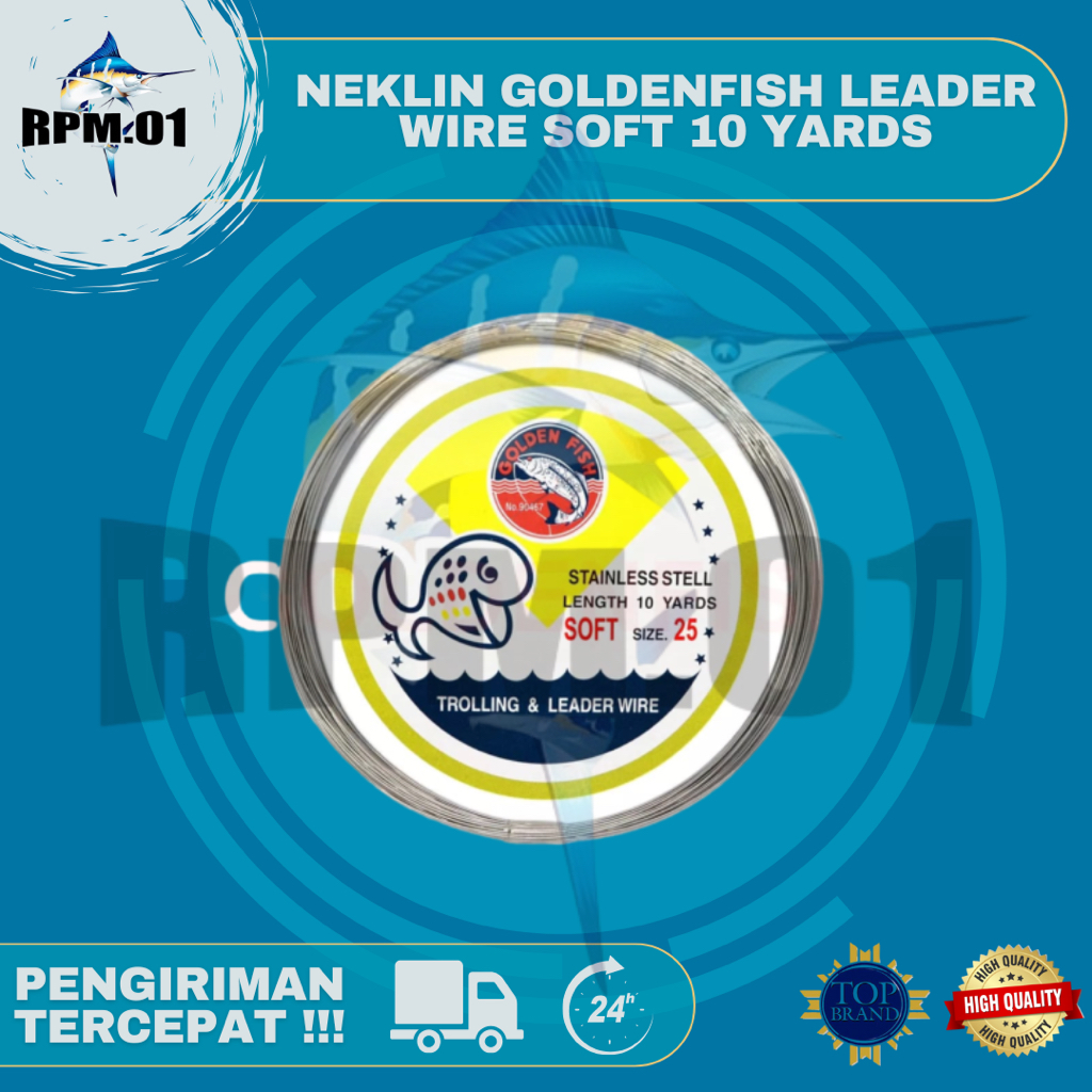 Kawat Neklin Golden Fish / Trolling & Leader Wire Merk Golden Fish Type Soft 10 Yards