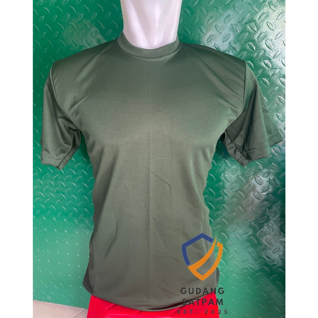 Kaos Dryfit Jersey Polos - Kaos Jersey Polos - Kaos TNI AD - Kaos Dryfit Hijau - Jersey TNI AD - Kao