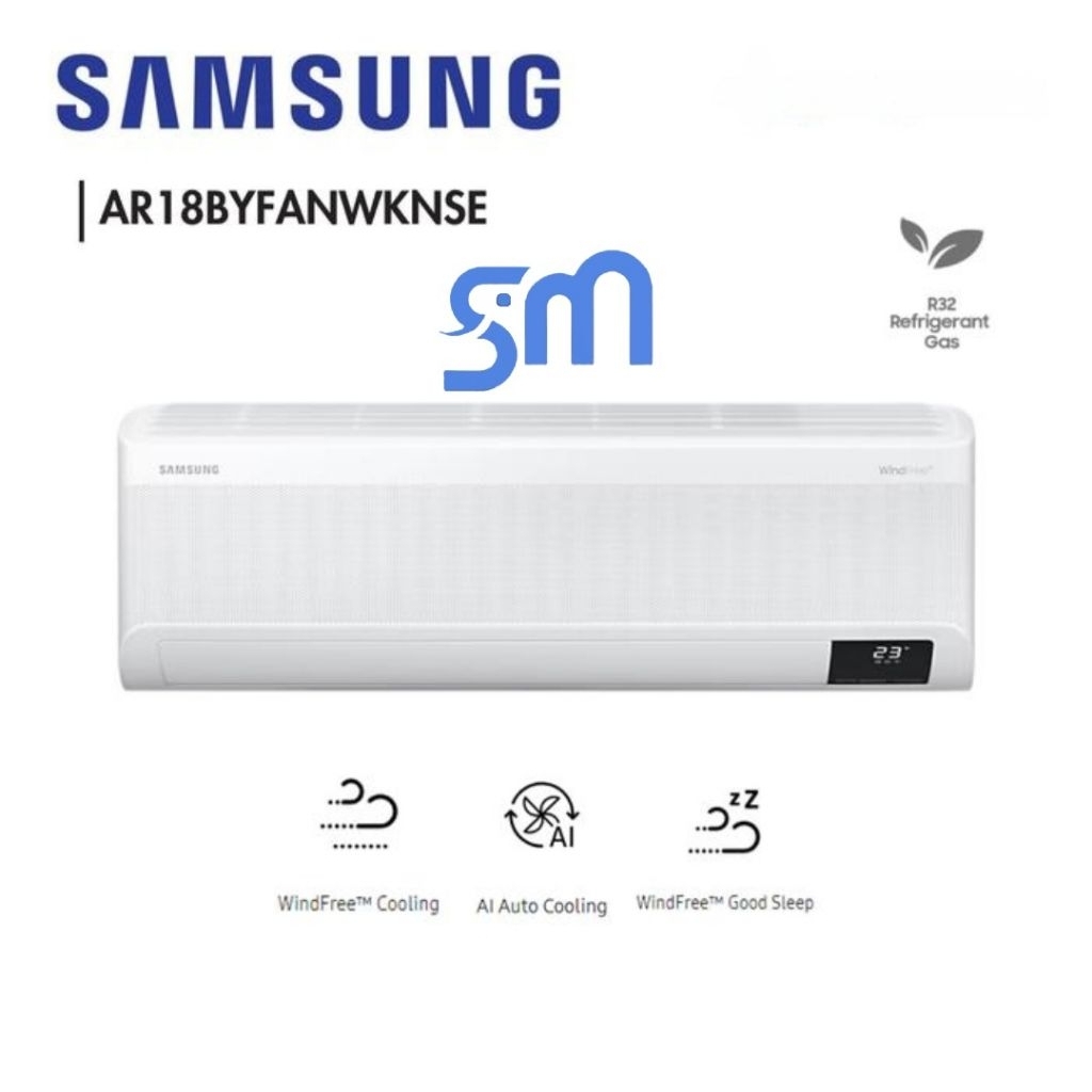 AC Samsung 2 PK Windfree Lite Digital Inverter AR18BYFANWKNSE Wind Free 10CYFAA