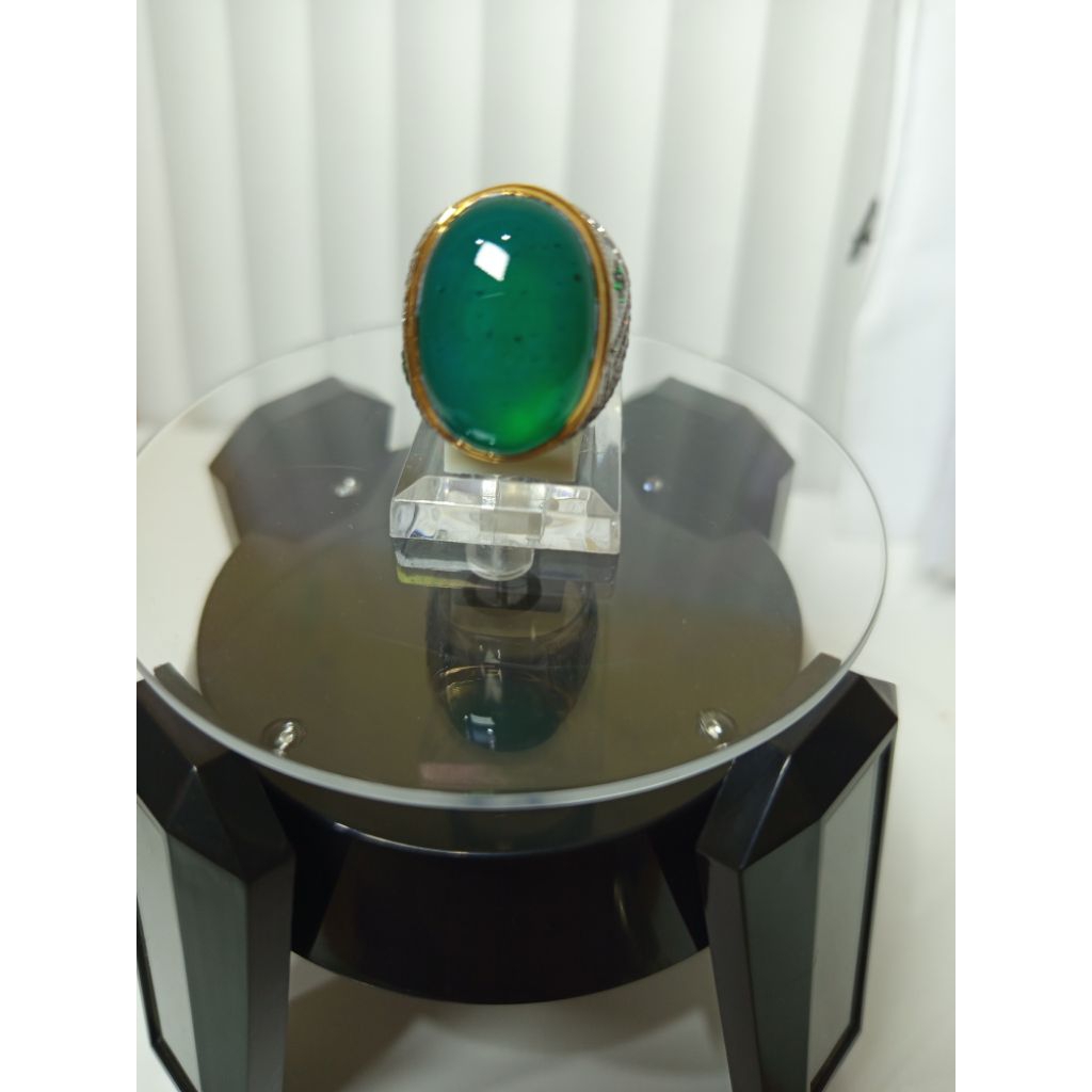 CINCIN BATU AKIK BACAN DOKO SELASIH GIWANG RING PERAK