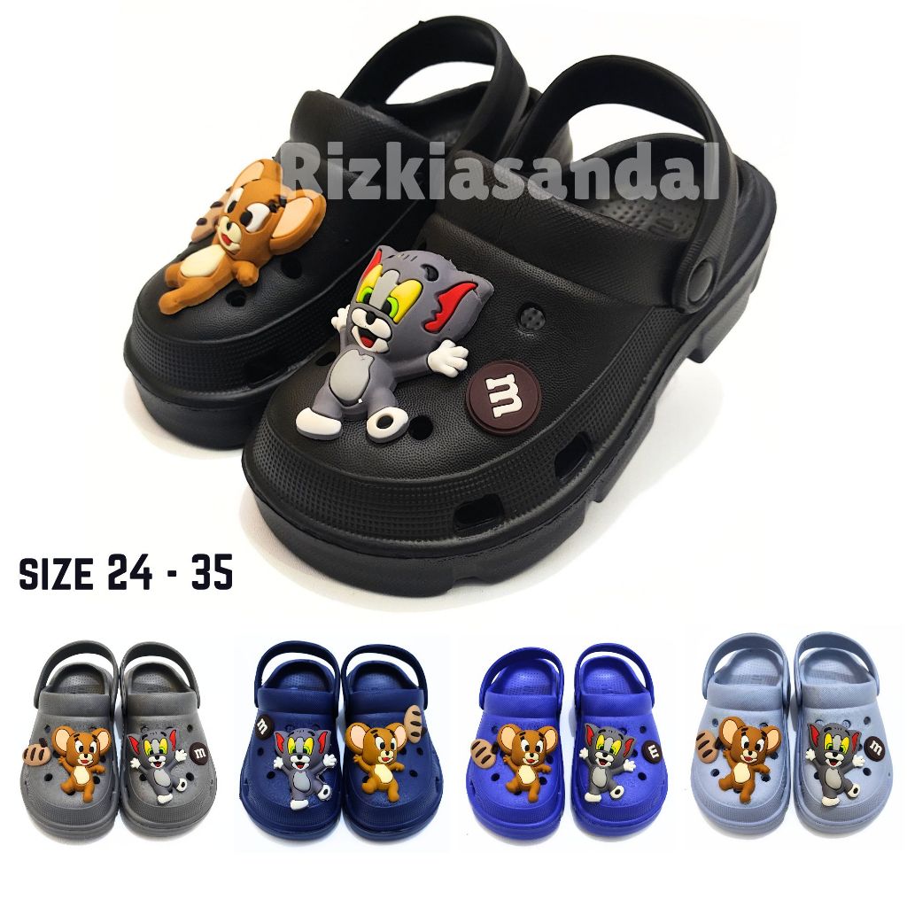 Sandal Bakpao Anak Laki Laki Tom dan Jerry Lucu Bahan EVA