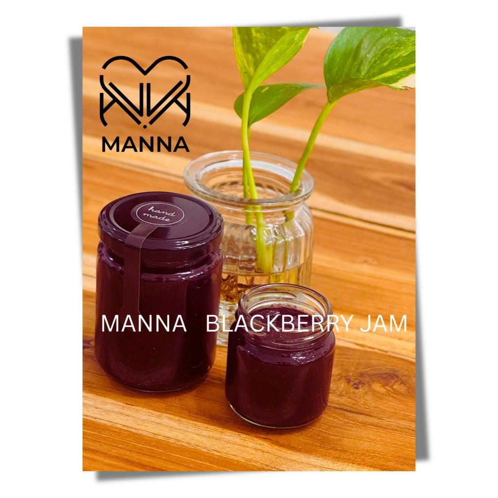 

MANNA Blackberry Jam/Selai segar, HOMEMADE buah asli blekberi Topping olesan Roti