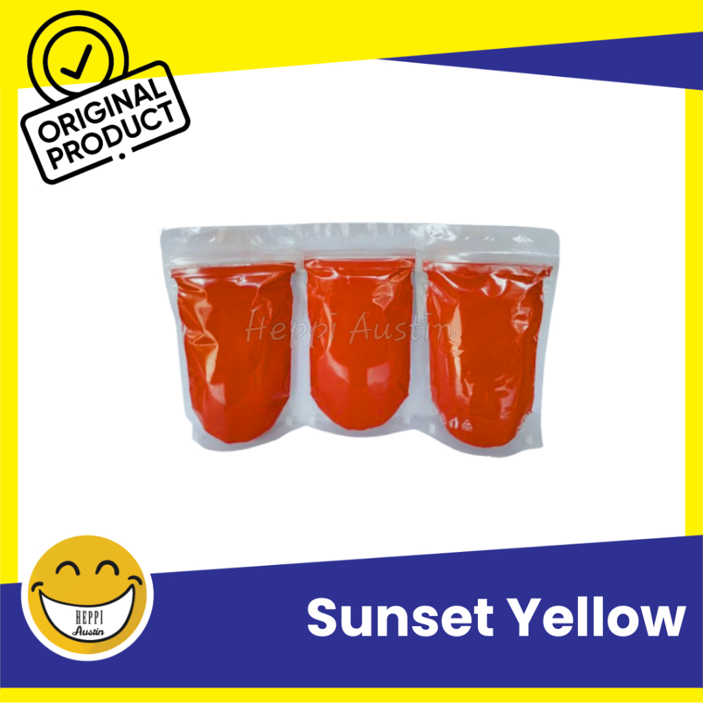 

Pewarna Makanan Orange Sunset Yellow 100 GRAM