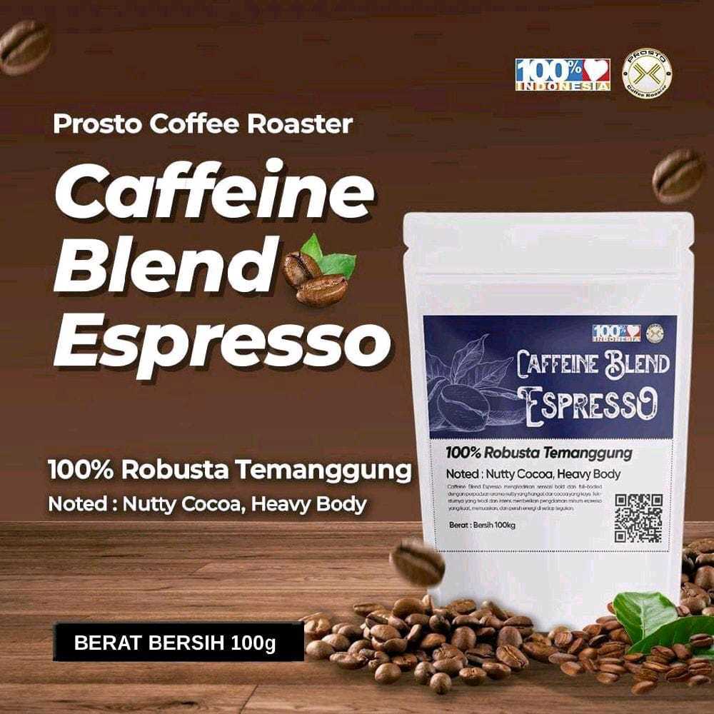 

CAFFEINE 100% FULL KOPI ROBUSTA 100gr Biji/Bubuk | Roast Bean - Biji